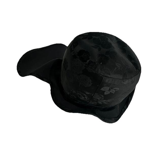 Bert Of LA Cali Vintage Victorian Witch Tear-drop Gothic Bridal Top Hat W/ Train main image 13